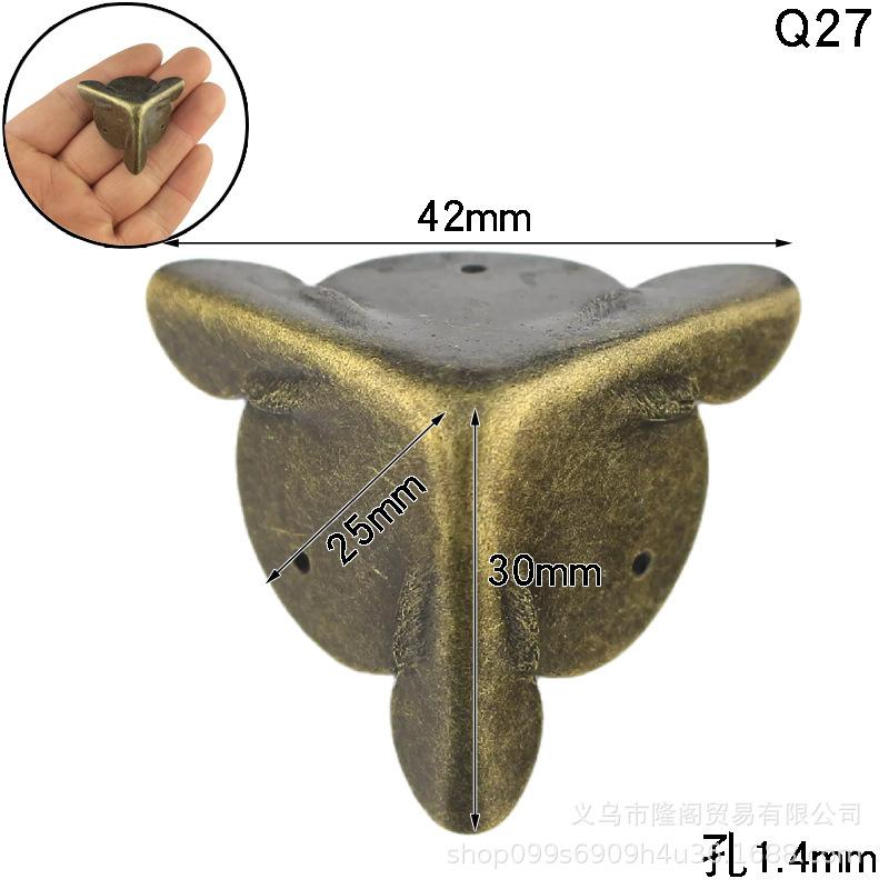 20Pack Furniture Antique Bronze Triangle Edge Metal Corner Guard for Storage Box Jewelry Case Cabinet Coffee Table Wooden Chest