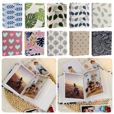 Linen Cover Small Scrapbook Album 100 Pockets Photo Storage Slip-in Picture Albums  Children Growth