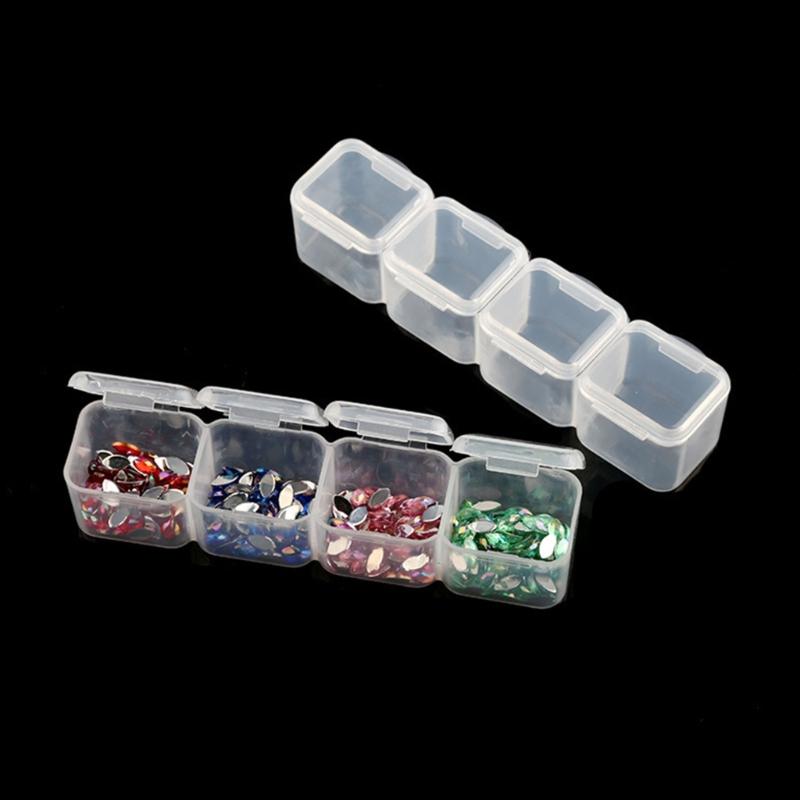 Practical 56 Grids Jewelry Organizer Box Independent for Rhinestone Crystal Bead Organizer Container Small Parts Storage