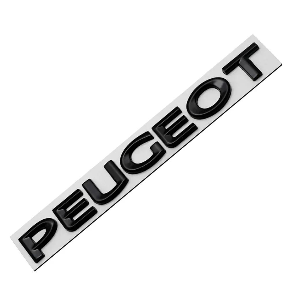 1PCS Metal Car Rear Trunk Badge Tail Letter Emblem Sticker Peugeot 107 108 206 207 208 301 307 308 407 408 2008 5008 Exterior