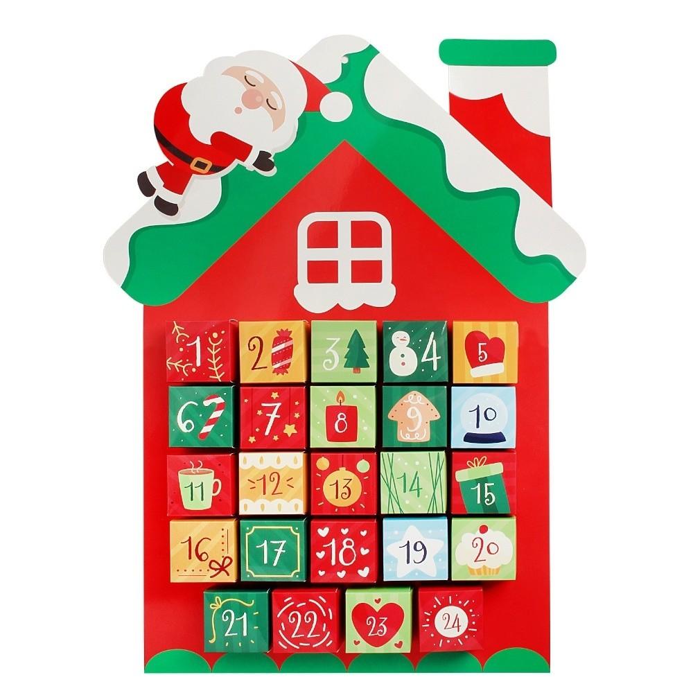 Handmade Christmas Advent Calendar DIY Santa Hanging Advent Calendar Home Wall Decor