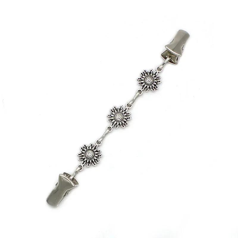 1 Pair New Blouse Shirt Lapel Collar Cardigan Clip Women Girls Vintage Shiny Crystal Pin Brooch Cape Cloak Clasp Fixing Clip