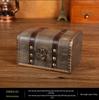 Retro Wooden Jewelry Storage Box with Lock - Classic Film & TV Prop Decoration