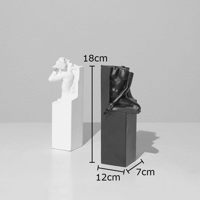 Sculpting Oneself Abstract Artworks Character Statue Desk Decoration Ornaments Inspirational Figures Sculpture Resin Crafts