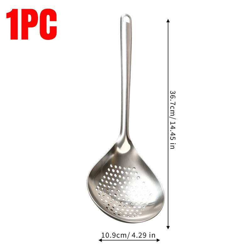 

2/1x Stainless Steel Colander Spoon Heavy Duty Long Handle Food Strainers Spoon For Vegetables Noodles Home Kitchen Accessories
