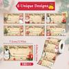 180Stickers/Roll Christmas Gift Label Stickers Blessing Tags Festive Design Santa Self Adhesive Sticker Gift Packaging Decoratio