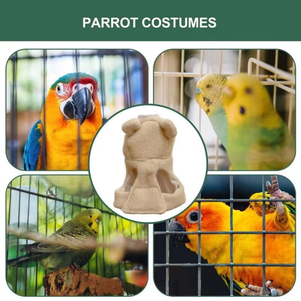 Warm Parrot Cloak Bear Shape Birds Cloth Washable Pigeon Pants  Outdoor