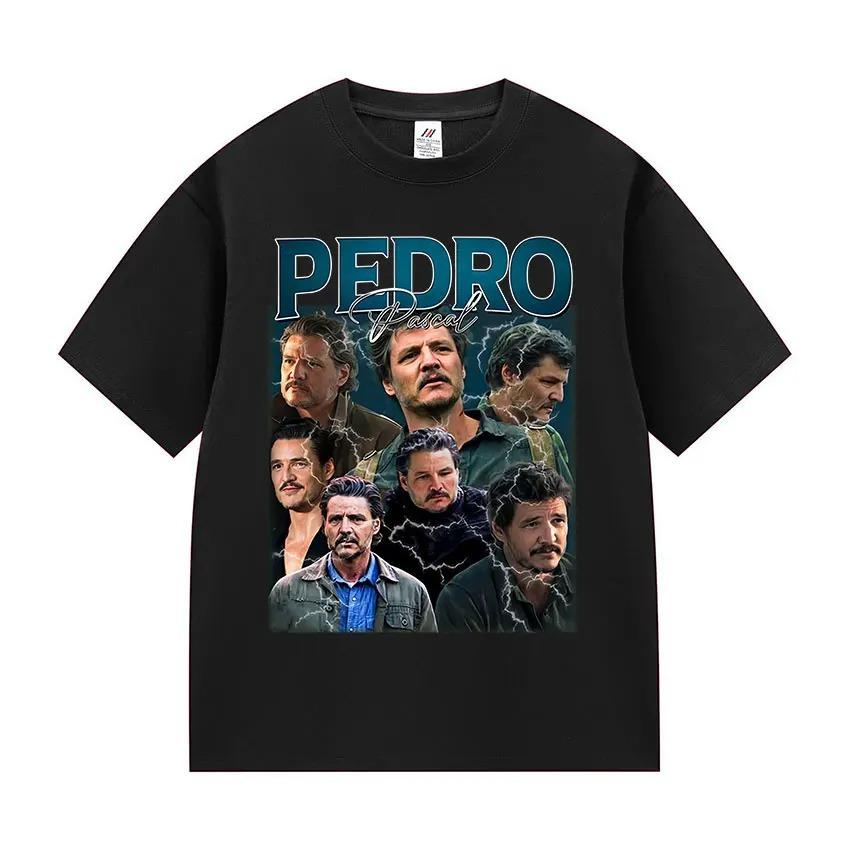 2026 Actor Pedro Pascal Movie Graphic T Shirt Unisex Retro High Quality Fashion Clothing T-shirts Unisex Cotton Oversized T-shirt