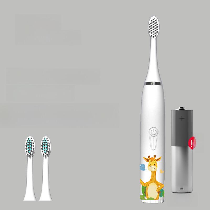 Waterproof Ultrasonic Kids' Electric Toothbrush - Cute Cartoon Design, Soft Bristles, IP7 Rated, Perfect Gift