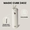 BOTTLE BOTTLE Insulated Water Bottle 24oz with Straw Lid and Handle for Sports Travel Gym Stainless Steel Water Bottles Double-Wall Vacuum Metal