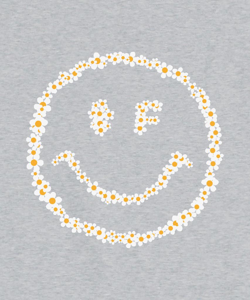 GRAVER [Unisex] Multiflower Dot Smile Sweatshirt_Gray