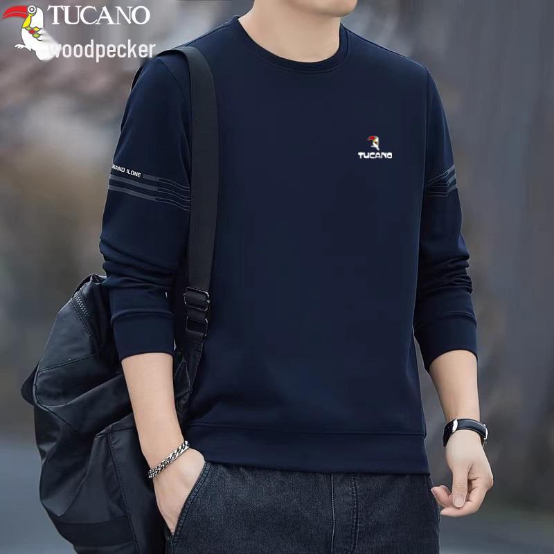 

Woodpecker Men s Autumn/Winter Hoodie: Quality Round Neck, Long Sleeve, Sports Base Layer with Plus Velvet & Sizes Available 5XL 175–190 lbs