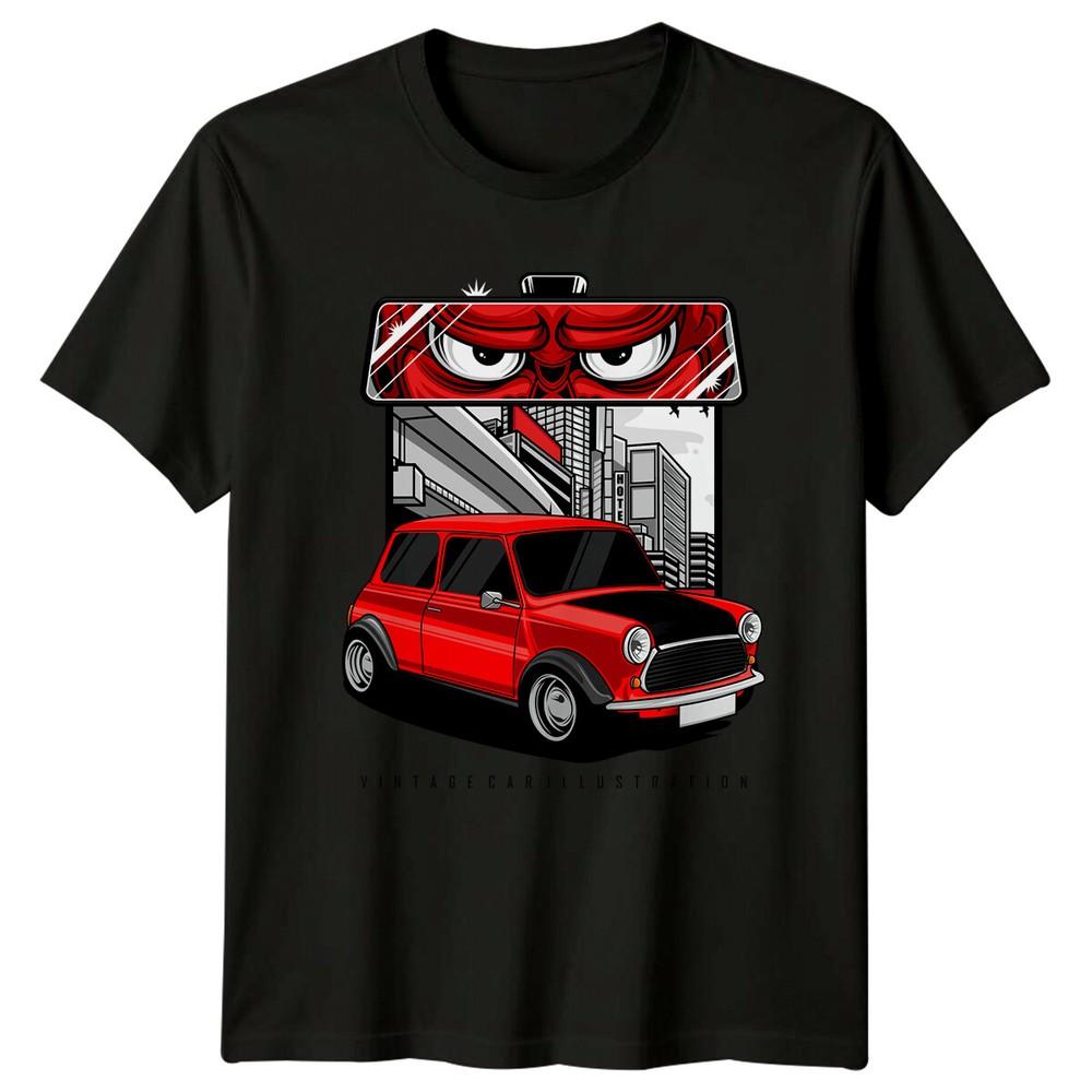 

Red Mini Cooper Classic Cars Automotive Mens T-Shirt Womens Tee Graphic Top L