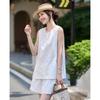 TERRE BLEUE Women's Loose Breathable Summer Two-Piece Set