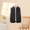 Lightweight Women's Down Vest Jacket Mom Stand Collar Waistcoat Autumn Winter Short Warm Vest Coat Casual Outwear