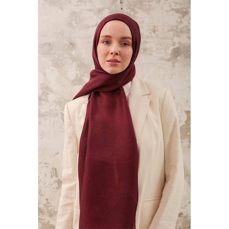 

Женская блестящая шаль Lydia с принтом бордовая красная 75x200 бордовый