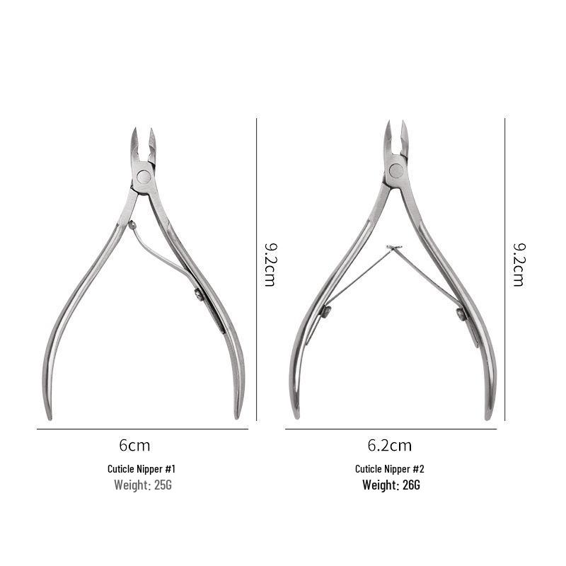 Stainless Steel Nail Art Cuticle Nippers and Tweezers for Hangnails and Ingrown Nails Removal