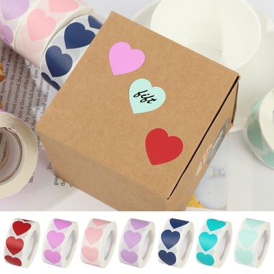 500 Pcs Package Label Stationery Home Decor Scrapbooking Love Heart Shaped Sticker Seal Labels