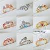 Light luxury niche European and American zircon love ring, female ins design open index finger ring
