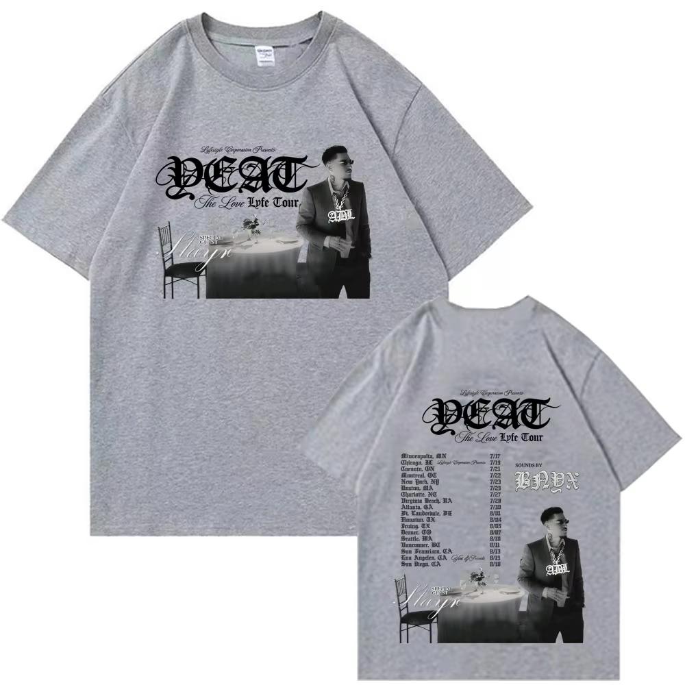Yeat the Love Lyfe Tour 2026 T-shirt Man Woman Harajuku Short Sleeve O-neck Casual Shirt Short Sleeve Casual Clothing