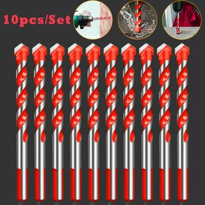 Juego de 10 Brocas Multifunción para Azulejo y Vidrio Para Cerámica Porcelana Mampostería 6MM