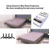 Bed Sheet Holders Straps Fasteners - 4 Pcs 3 Ways Sheet Fasteners Fitted Sheet Corner Grippers Holder Elastic Adjustable Sheet Clip Hooks Suspenders