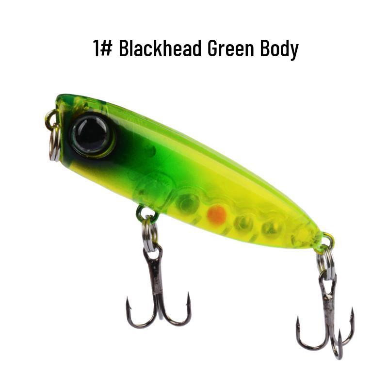 Yan 10 Floating Micro Lure Kit: Surface Water Popper Set for Stream Fishing Striped Fish, Crucian Carp, and Mandarin Fish.