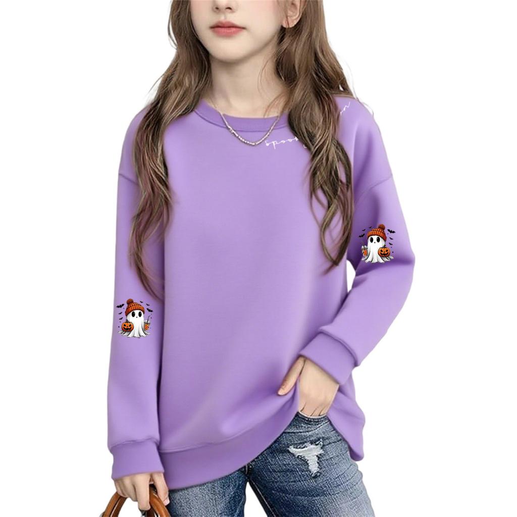 Boys Girls Child Fashion Daily Versatile Casual Crewneck Sweatshirts Daily Long Sleeve Patchwork Top Sweatshirts