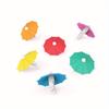 1Set Random Creative Umbrella Wine Glass Markers, Silicone Umbrella Type Red Wine Glass Recognizer Cup Differentiator Label