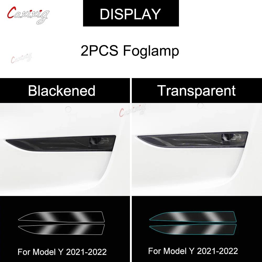 For Tesla Model 3 Y 2017- PPF Blackened Headlight Taillight Foglight Protective Film Modification Black Color Changing Films