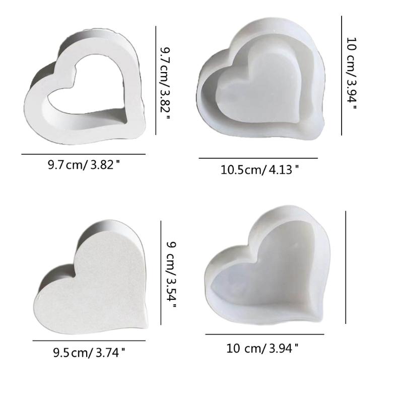 Liebe Herzform Harzformen Ausgehöhltes Liebesherz Silikonform DIY Handgefertigt Epoxid Ornamente Gussform Dekorationen