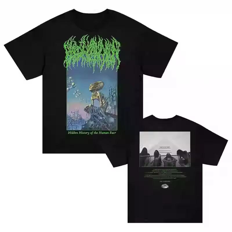 2025 Sommar Ny Y2K Topp T-shirt BLOOD INCANTATION Band Dark Metal Wind Rock Amerikansk Lös Herr- och Dam Stor Storlek T-shirt