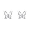 Butterfly Cubic Zirconia Stud Earrings for Women - Elegant, Simple, and Versatile Design