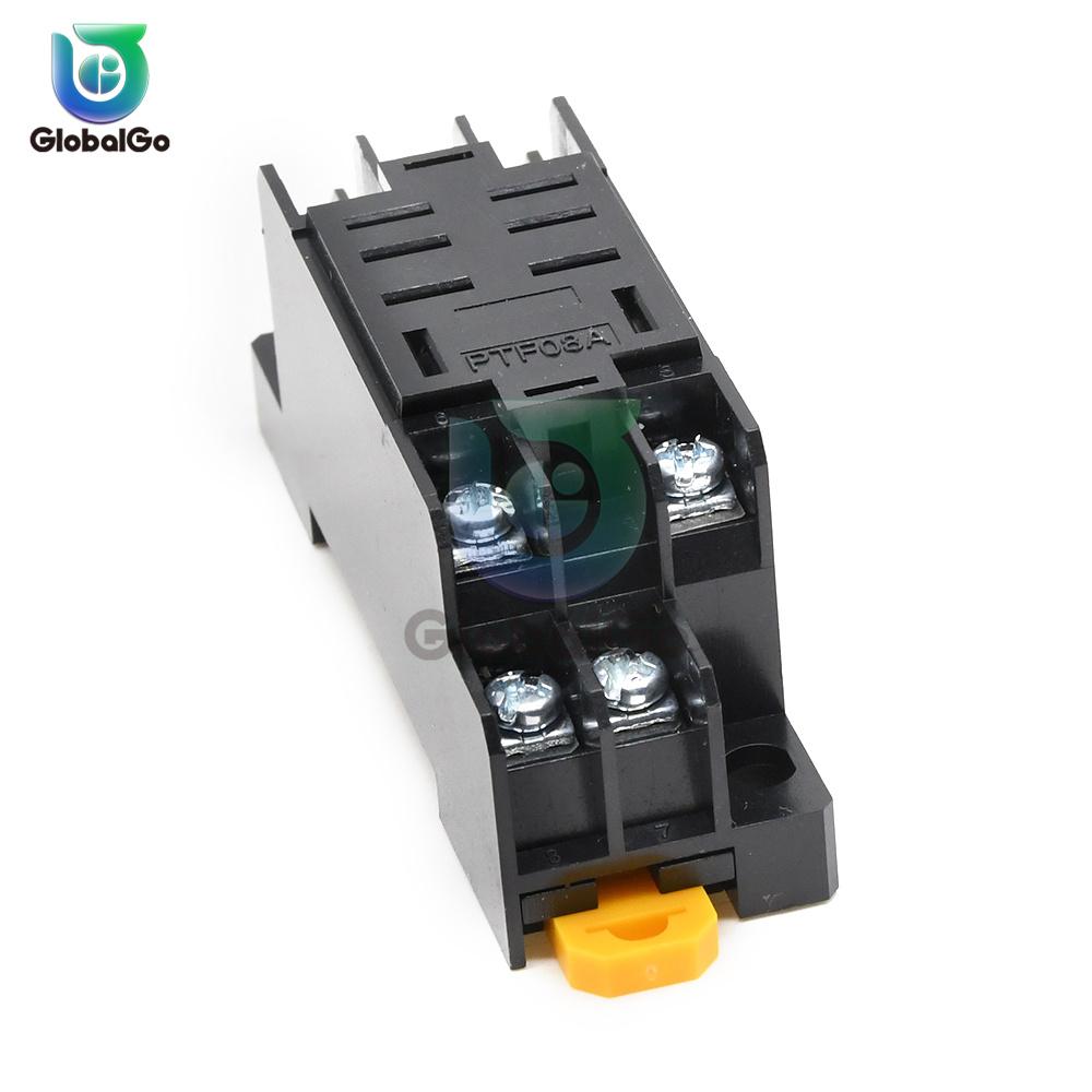 AC 220V DC 12V 24V 10A 8PIN Coil Power Relay Electronic Mini Electromagnetic Relay Module DPDT LY2NJ Socket Base