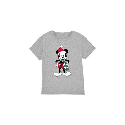 Camiseta infantil/infantil Mickey Mouse xadrez de Natal