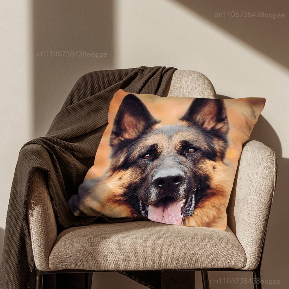 Stylový povlak na polštář s německým ovčákem Potah na polštář na pohovku do obývacího pokoje Vhodný pro dekoraci a ochranu domácí ložnice