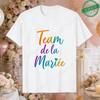 French Women Future Bride Team T-Shirts Colorful Heart Print Short Sleeve Tees for Bachelorette EVJF Party Bridal Wedding Squad
