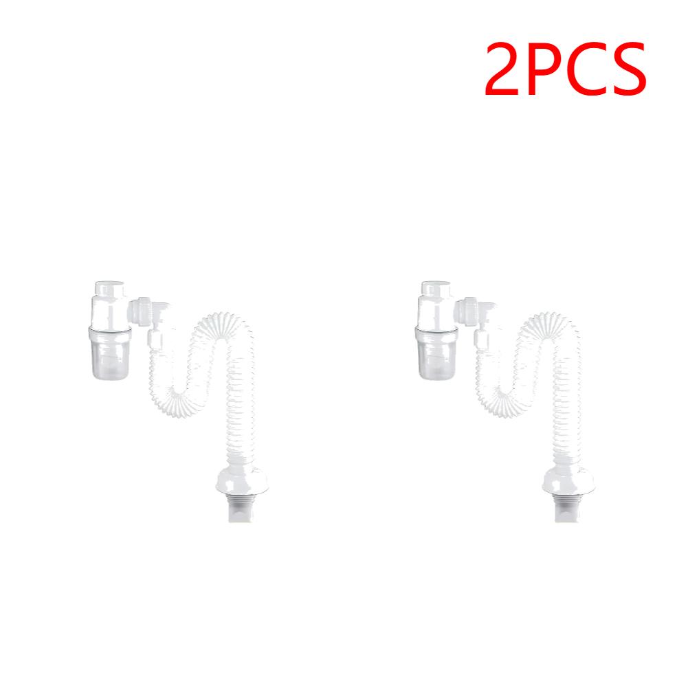 1/2Pcs Universal Kitchen Sink Drain Retractable Deodorizing Filter Flexible Downspout Bathroom Sink Anti Clogging Accessories