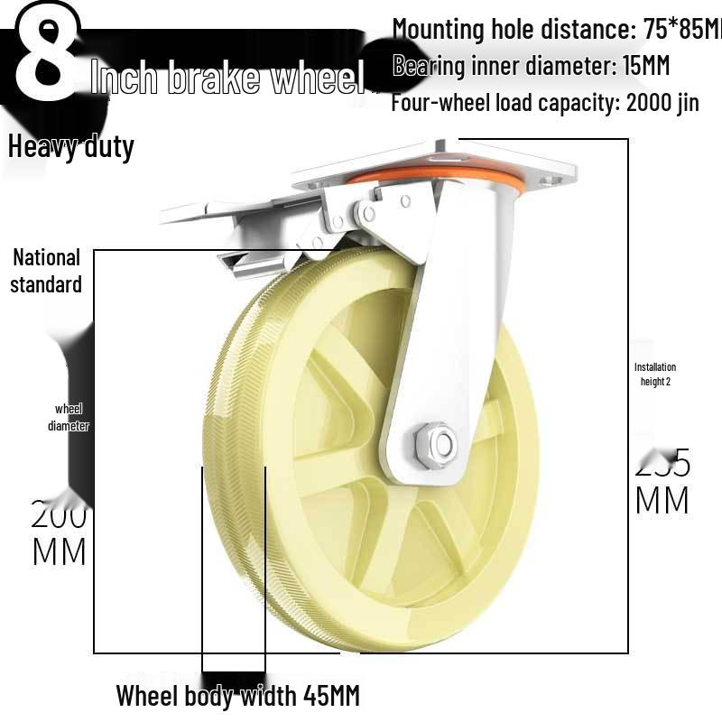 Heavy-Duty Swivel Casters with Brakes for Carts & Hand Trucks - Available In 3, 4, and 5 Inches