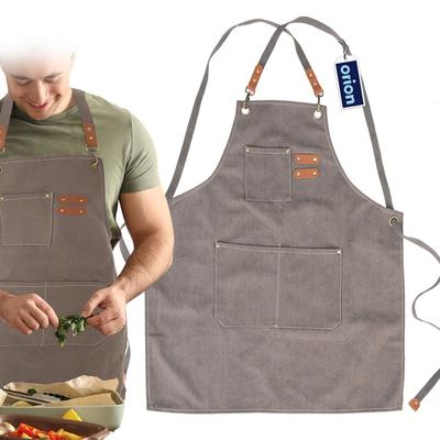 Kitchen Apron Protective Tie Cotton Apron for Cooking Grilling