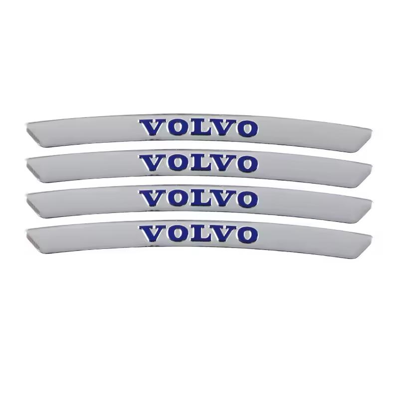 4Pcs Car Badge Wheel Rims Brow Decal 3D Aluminum Trim Sticker For Volvo Xc60 Xc90 V40 V60 S60 V50 V90 S80 C40 XC40 V70 XC70 C30 PH4