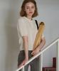 Deuloupisumeon Curly Collar Cotton Short Sleeve Knit [Black]