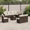 VidaXL Garden Lounge Set with Cushions 9 Pcs, Sofas with Adjustable Feet, Outdoor Furniture Set Patio Terrace, 3251420