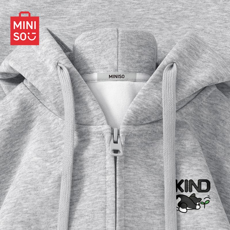 MINISO Men's Hooded Zip-Up Sweatshirt