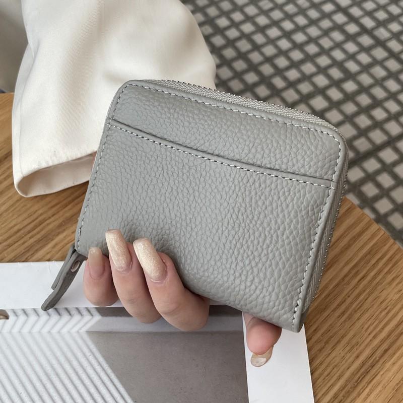 High-end Leather Fashionable Multi-card Bag Women's Japanese-style Niche Cowhide Money With Large Capacity