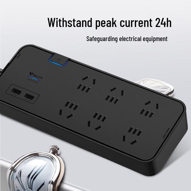 BULL Anti-Surge Power Strip with USB