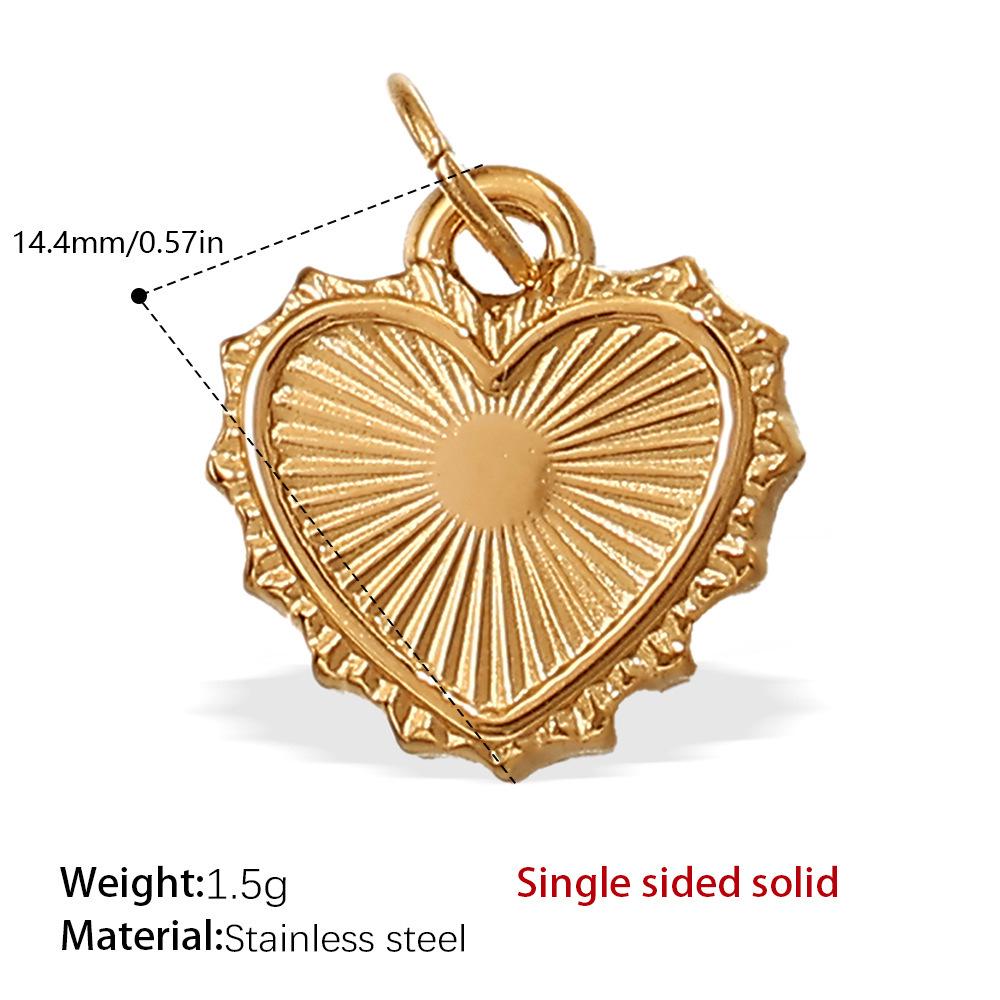 European & American Style Heart-Shaped Rhinestone Stainless Steel Pendant Necklace Accessories