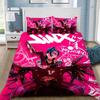 Exquisite 3D Arcane Jinx Wallpaper Game Wild Rift Print Bedding Set Duvet Cover Comforter Bed Youth Girls Boys Gift