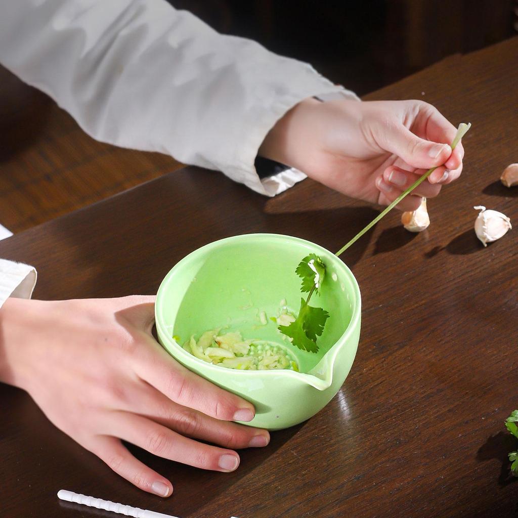 Garlic Grater Herb Bowl Kitchen Tool Supplies Versatile Efficient Peeling Accessory Gadget Ceramic