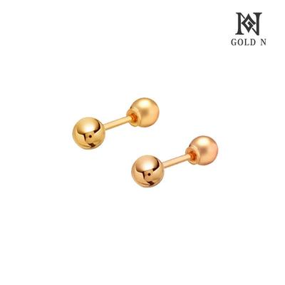Gold N 14K Simple Gold Ball 3mm Piercing